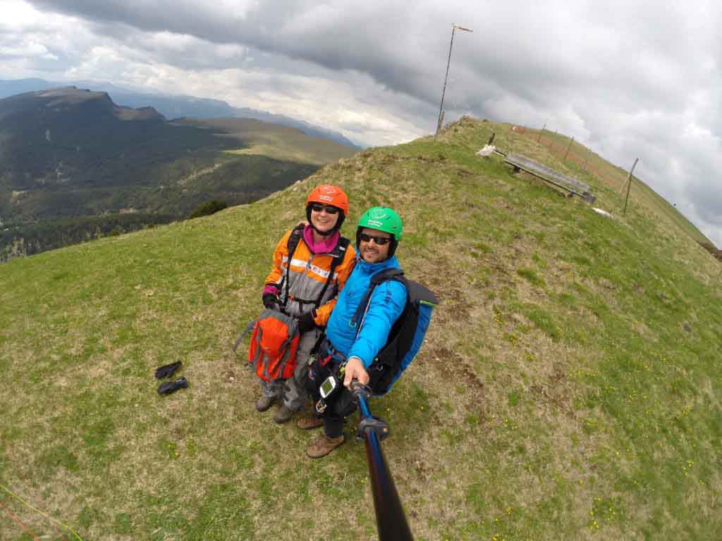 Paragliding from Mount Seceda in Val Gardena South Tyrol