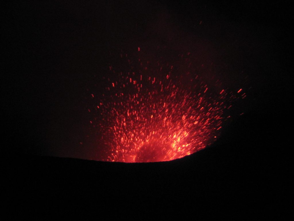 Mt. Yasur on Tanna Island, Vanuatu volcano eruption