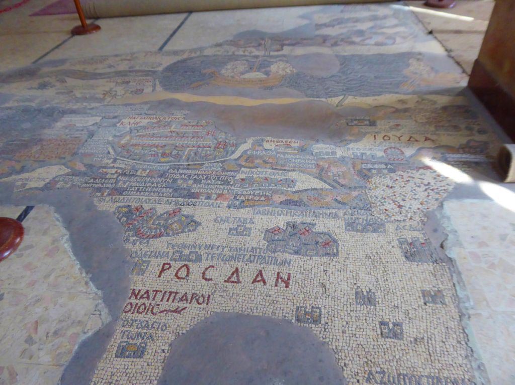 Madaba map, St. George, Madaba Jordan, best day trip from Amman