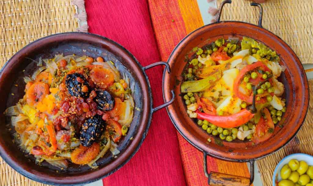 tajine, vegetables, meat, fruit, Rissani, Morocco, day trip from Merzouga, what to do in Merzouga