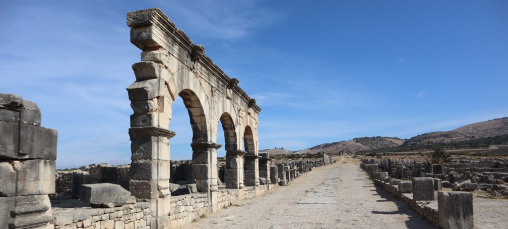 roman ruins in Volubilis, Morocco